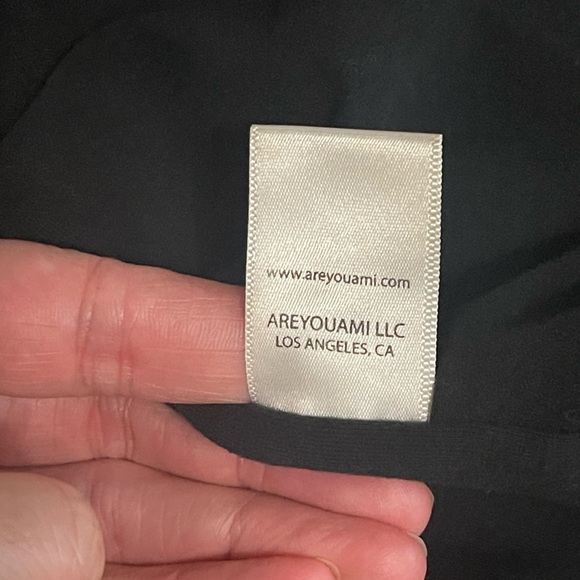 AYAI Are You Am I Black Mini Skirt Faux Wrap Ruched Scrunch Size Small - Picture 8 of 8